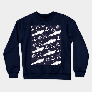 The marine. Rudder and anchor Crewneck Sweatshirt